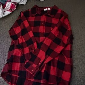 GAP Kids Red and Black Plaid Jacket